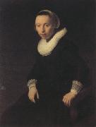 REMBRANDT Harmenszoon van Rijn Portrait of a young woman seted, (mk330 oil painting artist